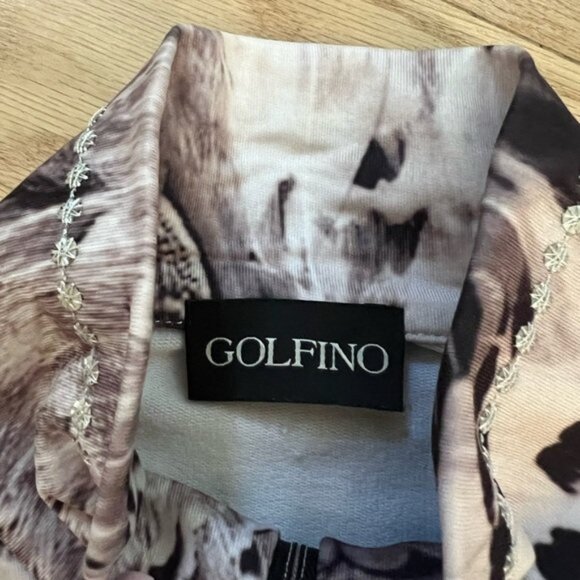 Golfino Leopard Golf Quarter zip jacket athletic US 4 - Picture 3 of 9